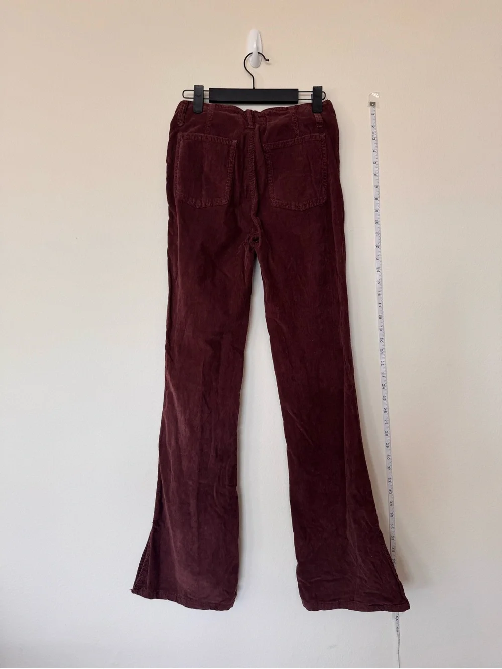 We the Free Size 26 Corduroy Red Brown Flare Pants Boho Indie 70s Southwest - Picture 5 of 8
